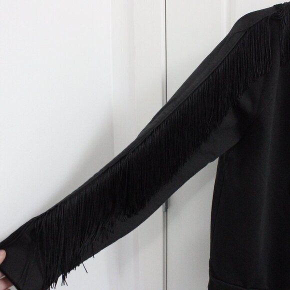 Levi's Women’s Black Crewneck Sweatshirt with Fringe Size Small - Picture 3 of 7